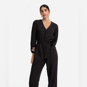 Everlane The Drape Jumpsuit size 8 black EUC